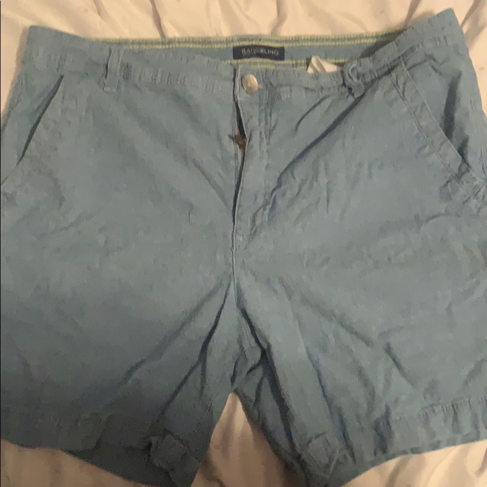 Light blue jean shorts